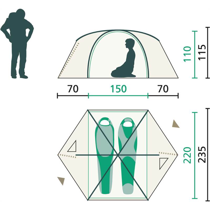Jack Wolfskin Eclipse II 2 Person Tent-5